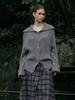 Lenina Sola High Neck Knit Cardigan_Gray