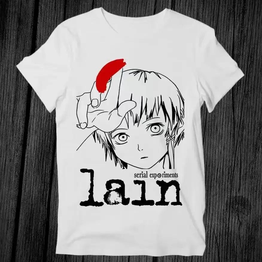 2026 Anime Serial Experiments Lain Graphic Print T Shirt Iwakura Manga Girl Sci Fi Short Sleeve Fashion Oversized T Shirt Women