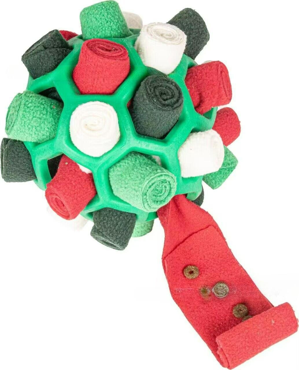 

Pet Snuffle Ball - Dog Scent Ball, Fleece Scenting Puzzle Toy for Destruction Prevention, Dog Food Hide Ball зелёный