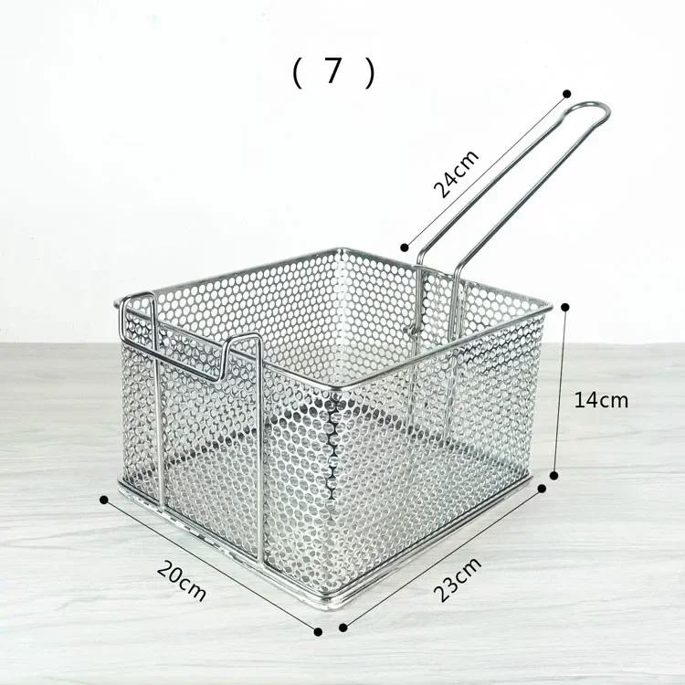 Mehrere Stilrichtungen und Größen Kommerzieller Edelstahl-Frittierkorb mit Rautenmuster