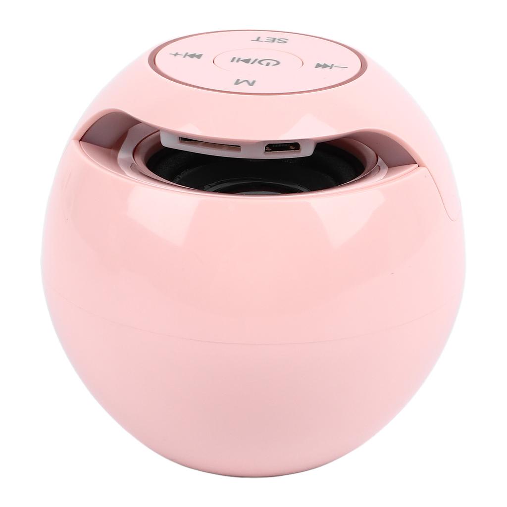 Bluetooth Clock Speaker Round Small Support Memory Card Wireless Alarm Clock Speaker with Radio Night Light