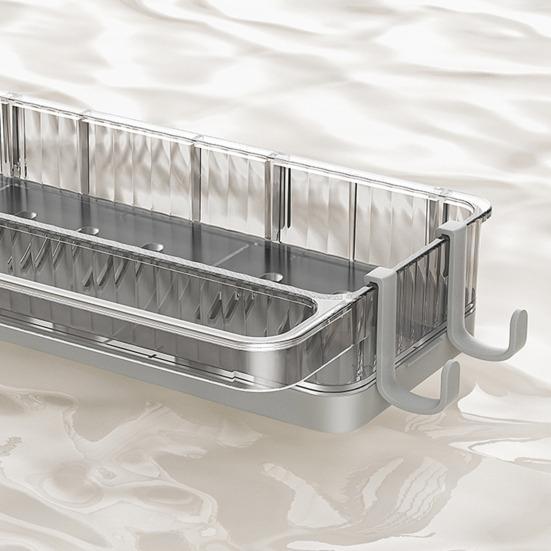 Suport pentru prosoape pentru burete de bucătărie, montat pe perete, antirugină, multifuncțional, pentru depozitare reglabil, raft pentru baie care economisește spațiu