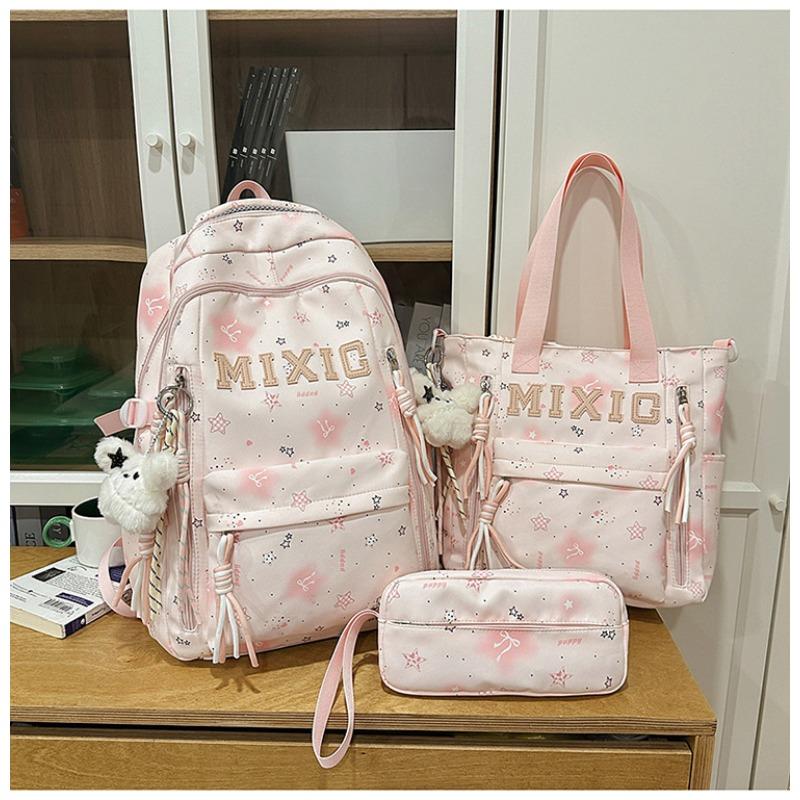 School Bag Women's New Japanese Ins High Value, Fresh and Sweet Star Make-up Bag, Light and Large-capacity Backpack