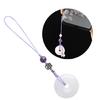 Unique White Jade Buckle Jade Keyrings Charm Vintage Phone Strap Chain Ornament