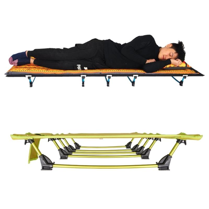 Aluminum Alloys Sleep Cot Portable Outdoor Travel Folding Bed Camping Cot for Outdoor Hiking Backpacking Travel