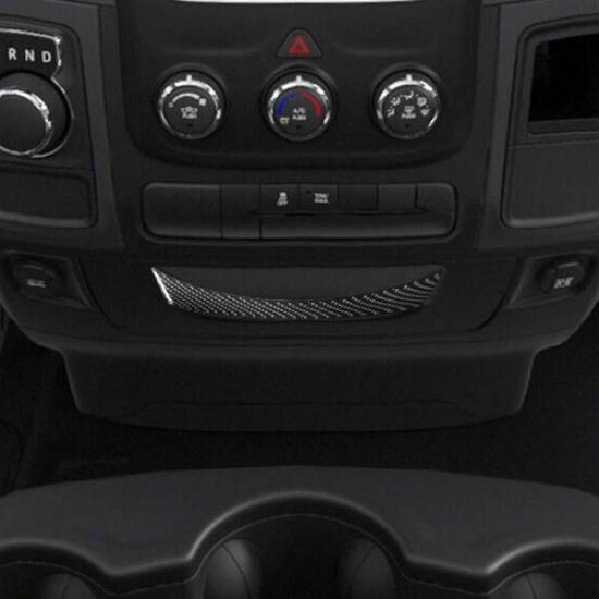 For RAM 1500 Carbon Fiber Interior Center Console Storage Handle Cover Trim