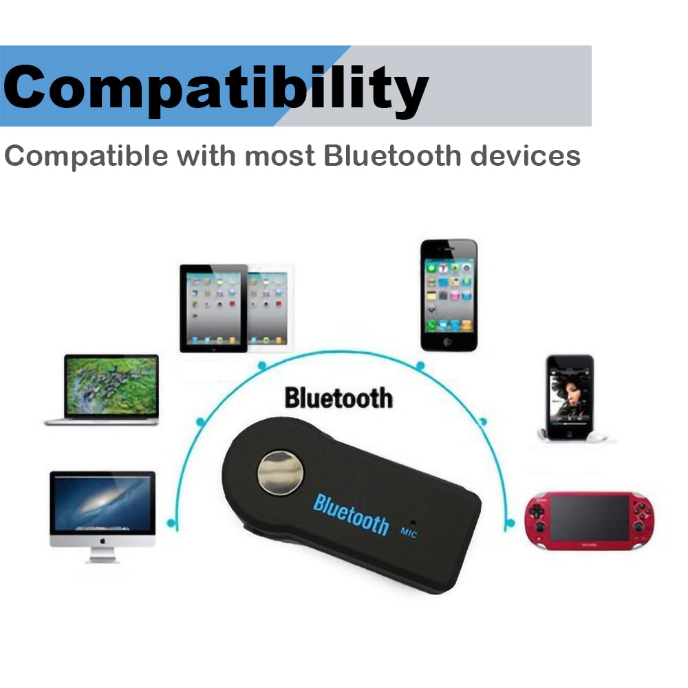 Aux Car Bluetooth 5.0 Receptor 3.5mm 3.5 AUX Jack Stereo Muzică Audio Auto Transmițător difuzor Amplificator Adaptor fără fir cu microfon