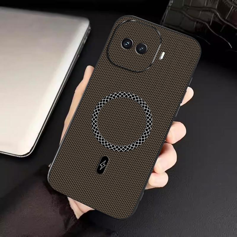 Biruiqu IQOO 15R New Ultra-thin Magnetic Leather Shock-absorbing Protective Phone Case
