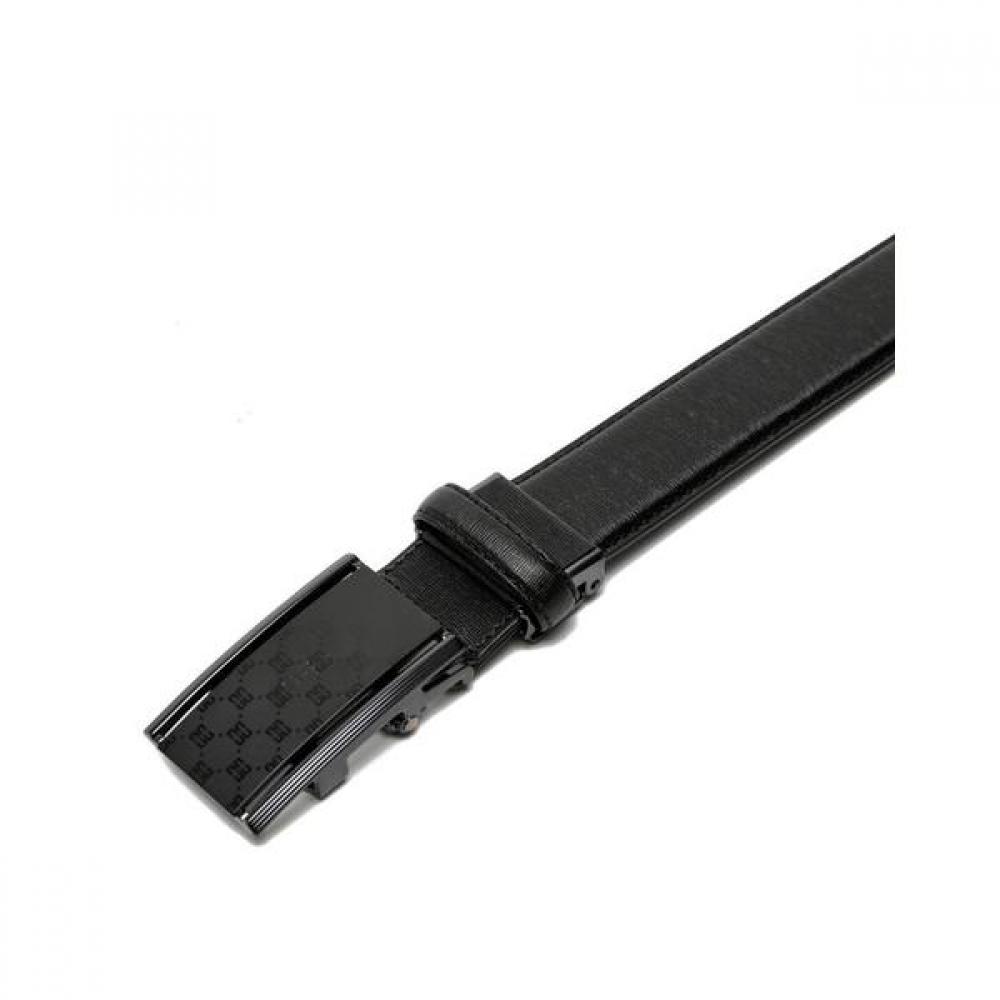 Daks Black Buckle Logo Pattern Leather Belt Dbbe9f711bk