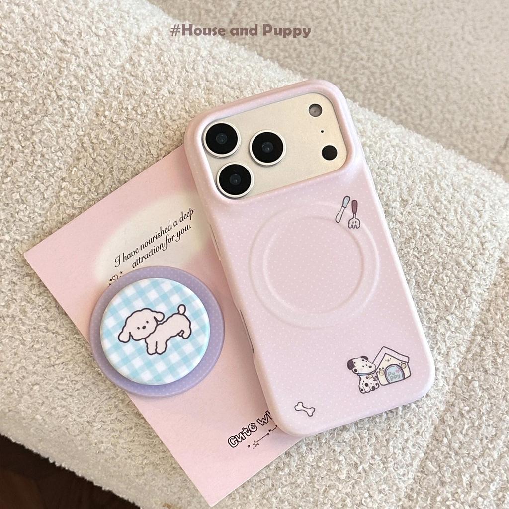 Cute Puppy Magnetic Phone Case for iPhone 16, iPhone 17, and iPhone 17 Pro Max