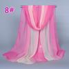 Supply imitation silk georgette silk scarf, popular bright and gradual change of color accessories scarf
