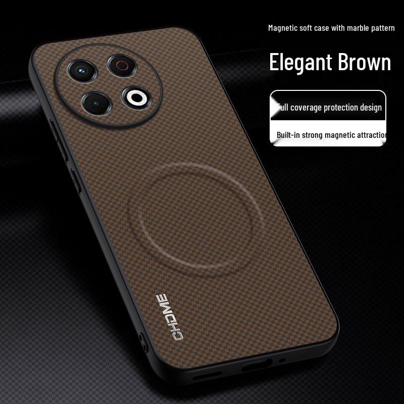 Tecno Spark30 5G Protective Case, Full Coverage, Anti-Drop, Luxury Magnetic Buckle, Textured Design