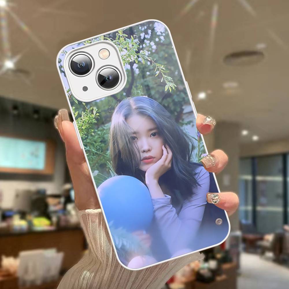 Korean L-Lee Ji Eunes Female Singer For IPhone 14 13 12 Mini 11 Pro XS Max X XR 14 Plus Tempered Glass Cover