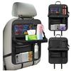 6KJFEIWG Car Seat Back Pocket Kick Car Backseat Holds Flat Table, Guard, Table, Storage, Plates, Etc. (Black)