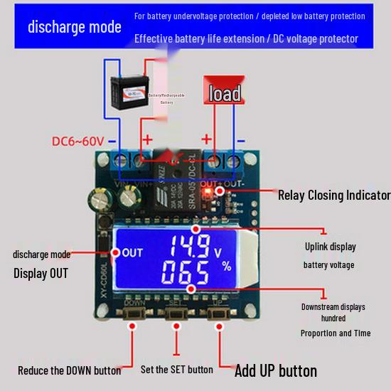 CD60L Battery Charger Module with Auto Shut-off and Undervoltage Protection