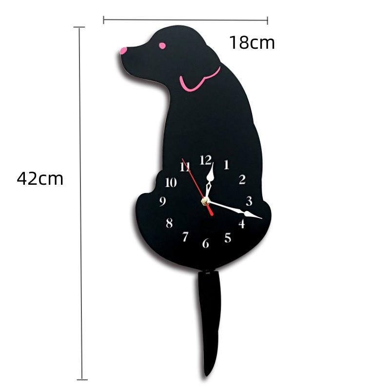 Rocking Tail Cat Hanging Clock Modern Children's Room Moving Tail Cat Clock Acrylic Mute Quartz Clock Acrylic Mirror Stickers