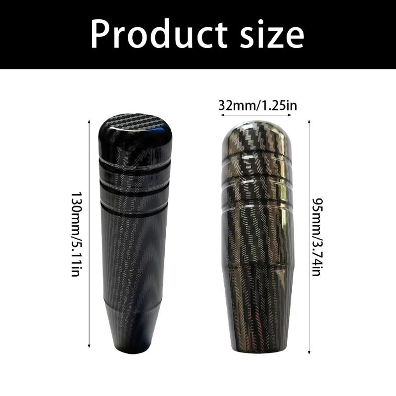 Ergonomic Manual Shifting Handle With Carbon Fiber Texture For Enhanced Comfort During Driving And Universal Vehicle Fitment Easy Installation