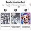 Pearl Painting 5D DIY Decorative Painting. Music Puppy Theme Cute Birthday Gift. Handmade Art Painting
