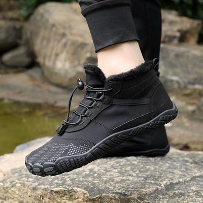 Winter Large Size Outdoor Snow Boots Men's Velvet Thickened Warm Cotton Shoes Wear-resistant Shock-absorbing Men's Shoes