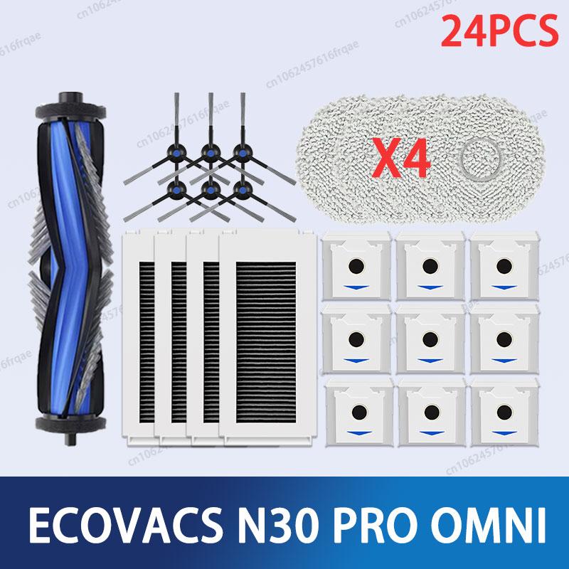 ECOVACS Deebot N30 PRO OMNI /YDLX11-1 Zubehör Hauptseitenbürste Wischmopp HEPA-Filter Staubbeutel Roboter-Staubsauger Ersatzteile
