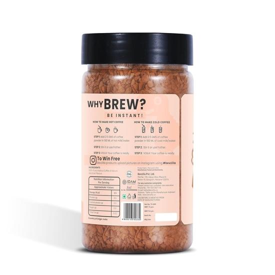 Bevzilla 75g Butterscotch-Aroma Kaffeepulver Glas | Premium Arabica Kaffee | Ideal für Espresso, Latte & Cappuccino | Heiße & Kalte Kaffeezubereitungen