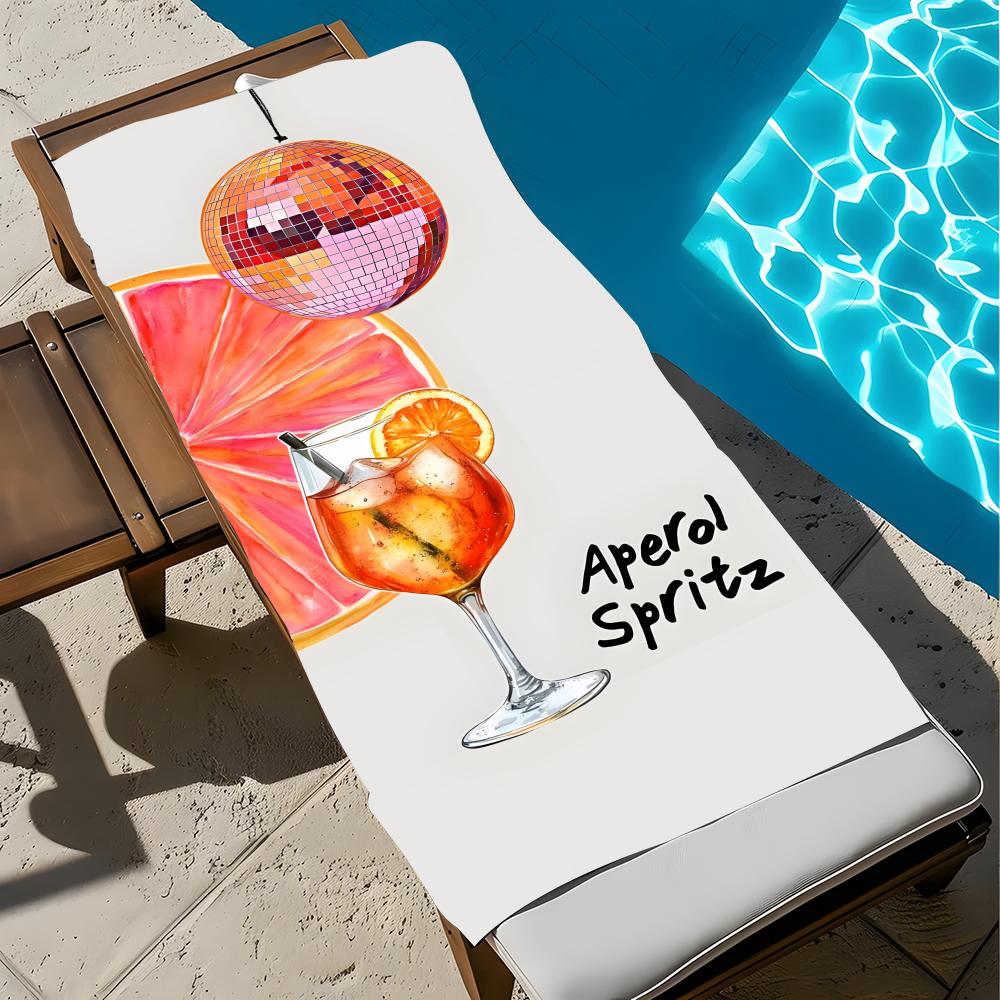 Wind A-AperoolS Orangee Art Towel Towel Soft Pool Gift For Travel Gym Shower Cool Camping Quick Dry Sports  Large Beach Towel