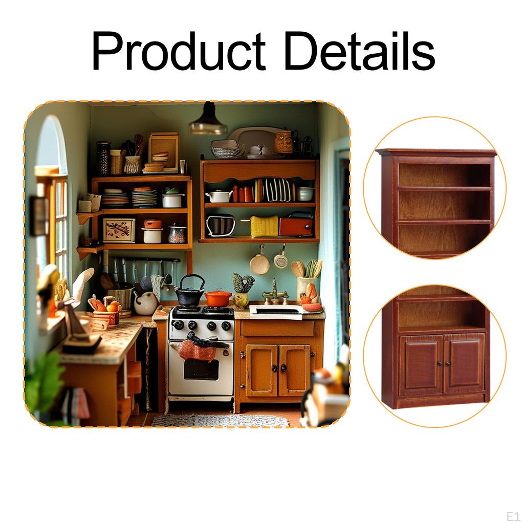 1:12 Puppenhaus Miniaturmöbel Schrank Spielzeug zum Nachspielen Bücherregal Bücherregal Aufbewahrungsregal für Schlafzimmer