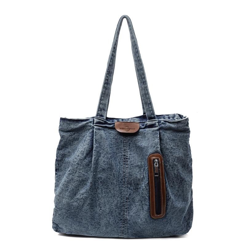 Denim Bag Women's Tote Bag Large Capacity Commuter Shoulder Crossbody Bag