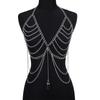 Body Chain For Women Quartz Crystal Stone Chain Bra Metal Body Harness Top Sexy Accessories Jewelry