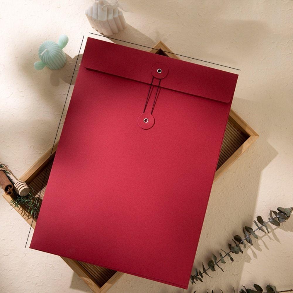with String Tie Closure Clasp Vintage Brown Envelopes Simple Archive Bag  Decoration Gift
