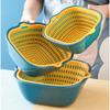 6pcs/set Sink Drain Basket Kitchen Double-layer Drain Baskets Vegetable Washing Box Basket Wash Basin Fruit Drainer Basket Kitchen Storage Box
