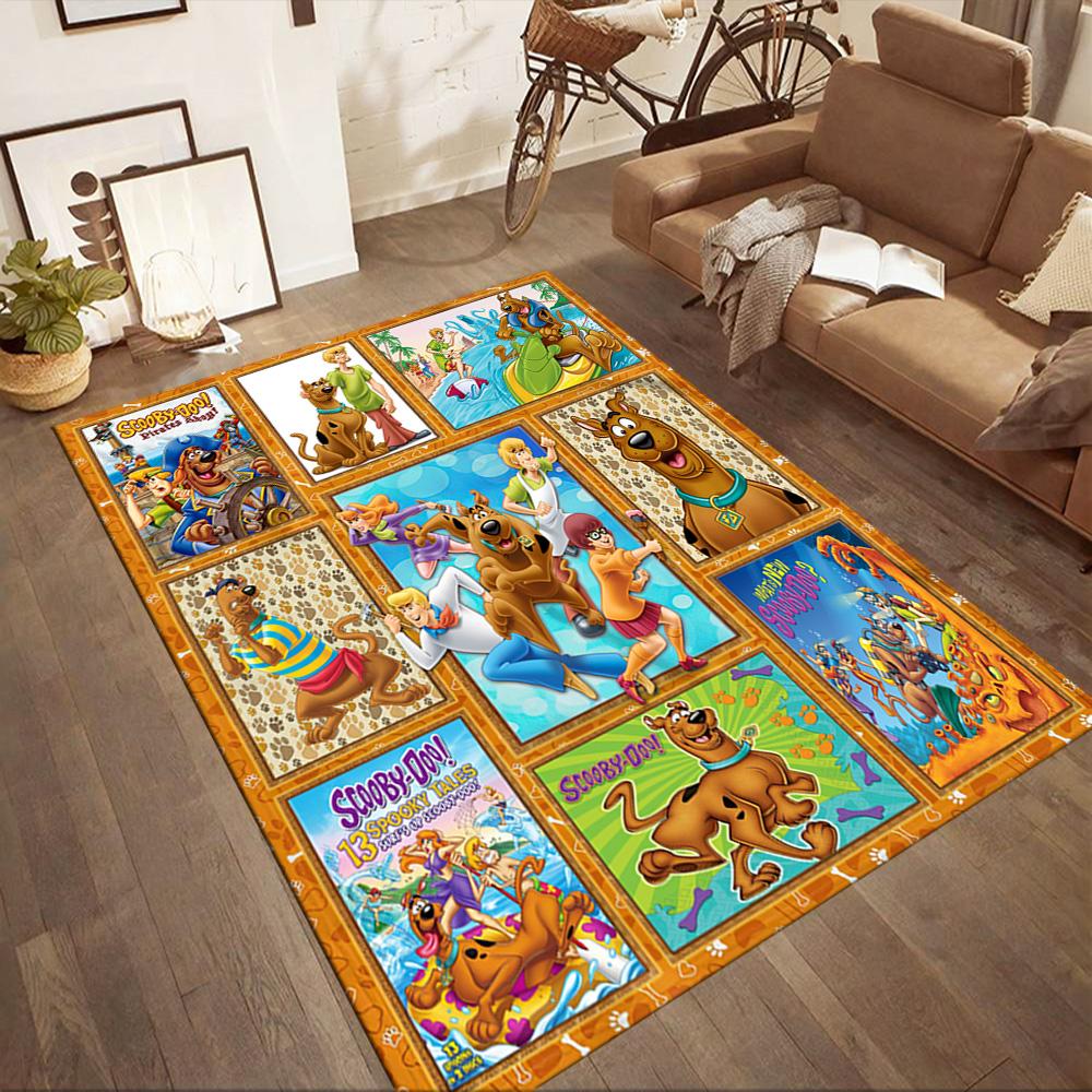 Scooby-doo Mystery Solving Team Square Rugs Are a Great Choice for Living Rooms, Bedrooms, Home Décor, and As Gifts.