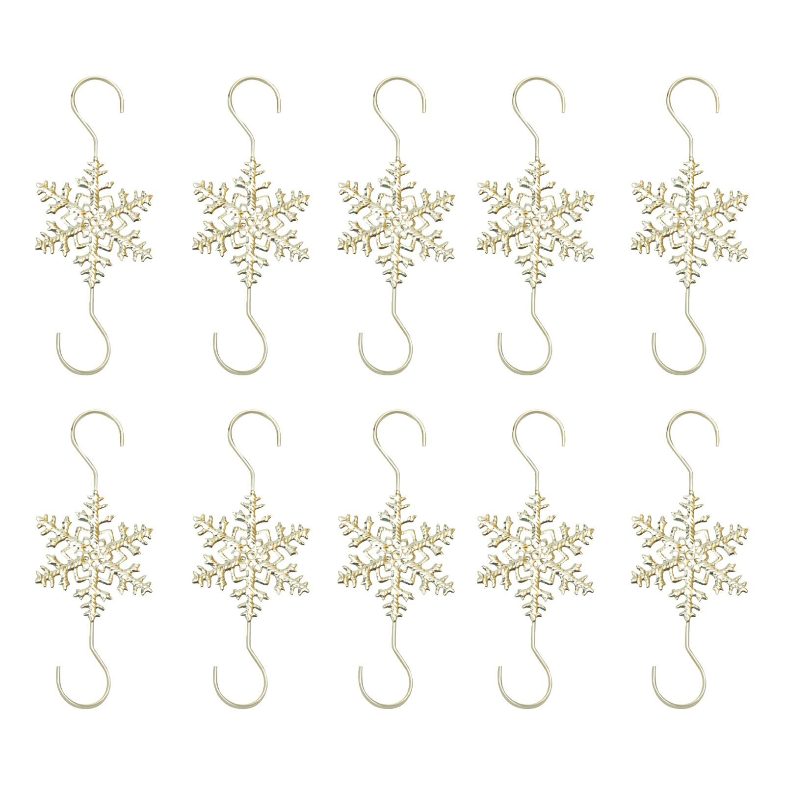 

10 крючков для украшений – праздничные вешалки для украшений – рождественские крючки для украшений для рождественского декора (зеленый) One Size золотой