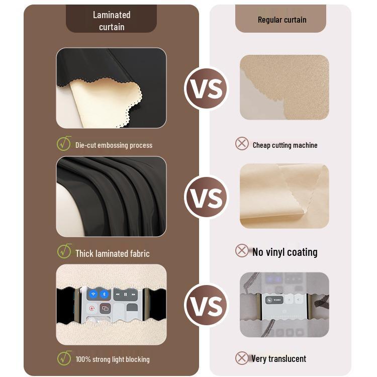 Punch-Free Solid Color Blackout Curtains for Dorms & Bedrooms