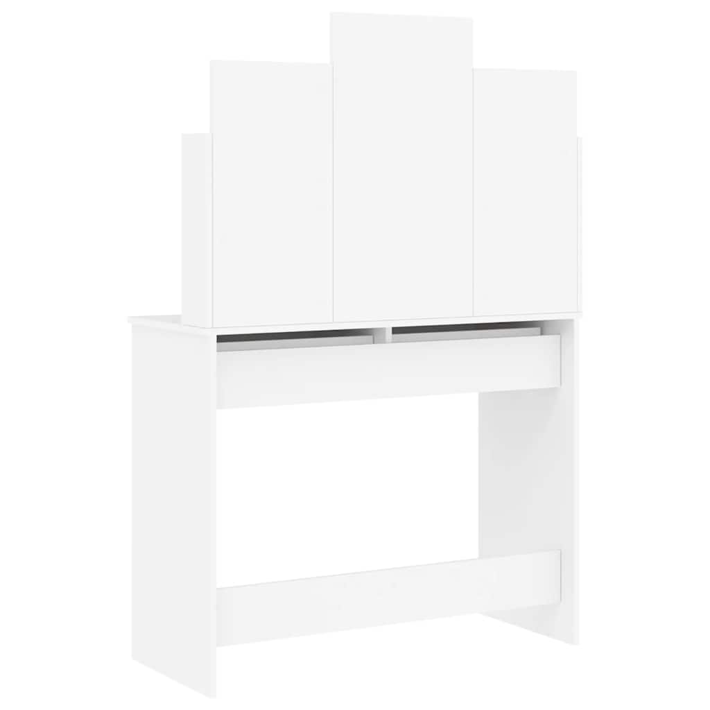 Vidaxl Toaletka Z Lustrem, Biała, 96X39X142 Cm