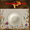 Anti Slip Insulation Mat Rectangular Heat-Resistant Tablecloth Linen Table Mat  Dining Table