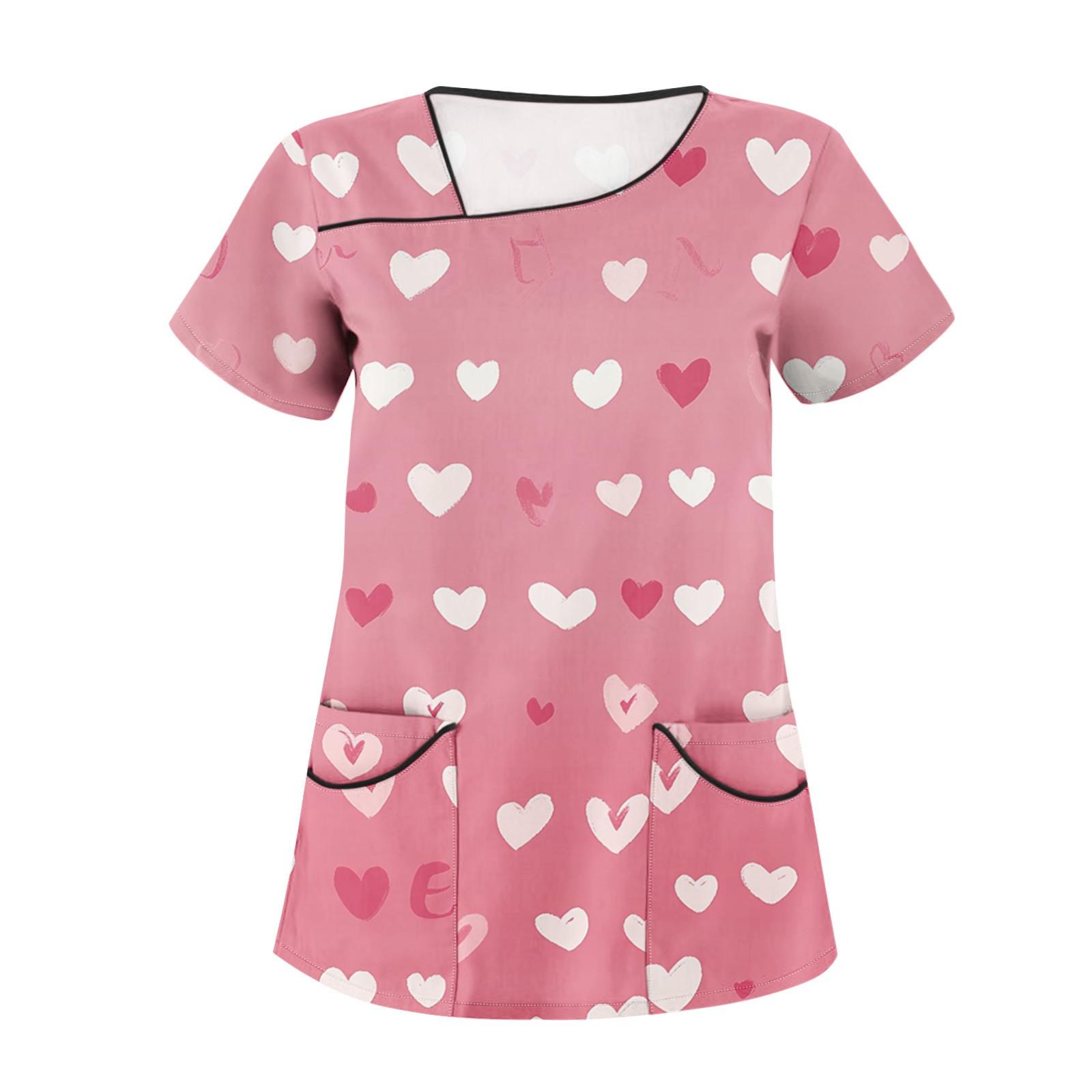 

Женская рабочая одежда с принтом, косым воротником и двухслойными карманами, базовые топы, пуловер XL арбуз красный