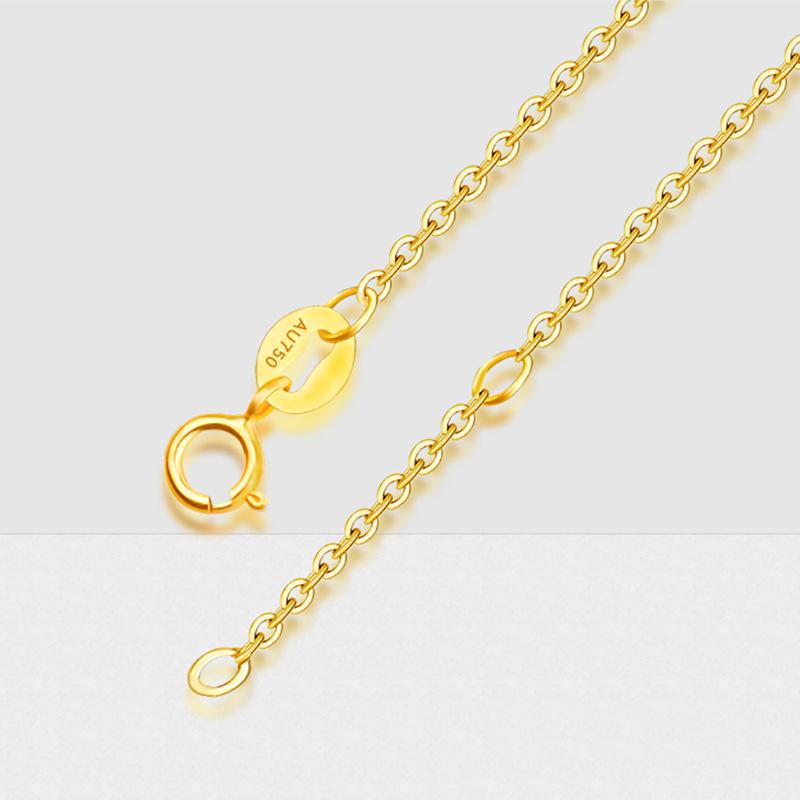 Luxury Fashion 18K 24K Gold Rose Heart Charm Pendant Necklace Women Ladies Bridal Engagement Wedding Fine Jewelry 18k gold necklace -45cm