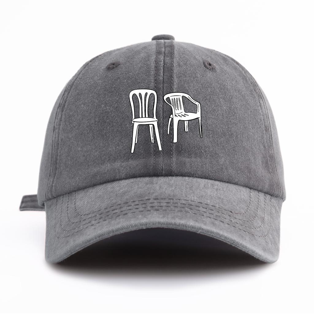 pc Chair Print Washed Baseball Cap for Adults Minimalist Retro Style Casual Soft Adjustable Dad Hat Perfect As Gift
