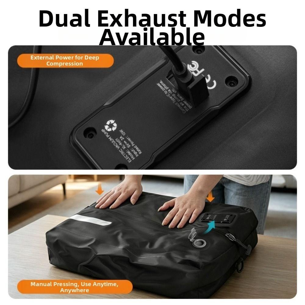 Reusable Vacuum Compression Bag Built-in Pump See-through Window Portable Vacuum Packing Waterproof Airtight