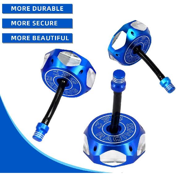 Dirt Bike Gas Cap,Motorcycle Gas Fuel Tank Cap with Breather Valve Universal CNC for SSR Apollo TAO TAO SDG YZ TTR 50cc - 150cc CRF XR RM KX KLX Dirt