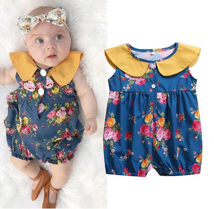 Baby//Infant//Toddler Cute Flower Sleeveless Breathable Pure Color Baby Girls Dress