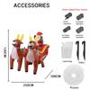 8.2FT Inflatable Toy Santa Sleigh Reindeer Gift Bag Xmas Yard Lawn Party Decoration LED Lit Christmas Home Supplies Ornament
