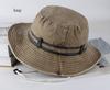 Spring and Summer Men's Bucket Hat Cotton Washed Foldable Shade Hats Casual Outdoor Camping Hat Hiking Hats