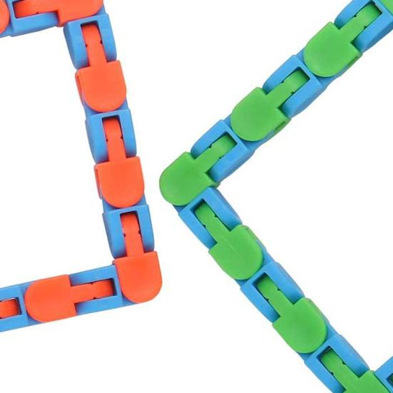 8Pcs Fidget Toy Wacky Tracks Stress Relief Toy Soothing Decompression Folding