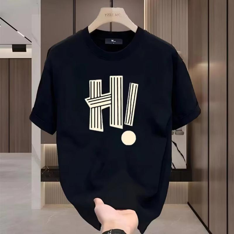 Модная мужская рубашка с коротким рукавом, модный брендовый летний свободный новый модный топ с принтом S чёрный