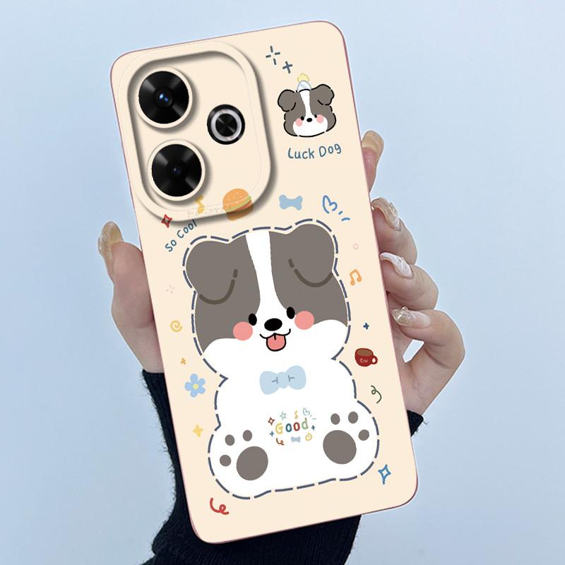Hülle Für Xiaomi Poco M6 4G Redmi 13 4G 13 5G Niedlicher Panda Süße Mädchen Katzen Silikon Weiche Rückabdeckung Stoßstange Schlanke Schutzhülle