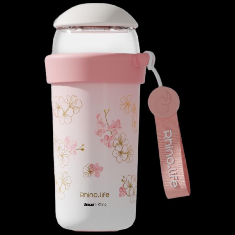 Unicorn Rhinoceros Camellia Insulated Coffee Cup