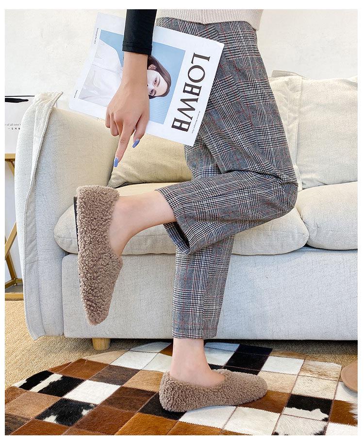 Women's Furry Velvet Lamb Wool Loafers - Autumn/Winter Large Size (41-43)