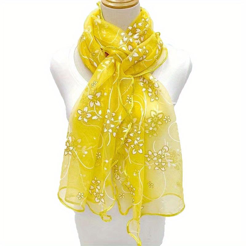 Volánky Květinové výšivky Šála Elegantní Jednobarevný Prodyšný šátek Dámské Zavinovačka na hlavu Venkovní Větruodolný Hidžáb Turban Cestovní plážový ručník